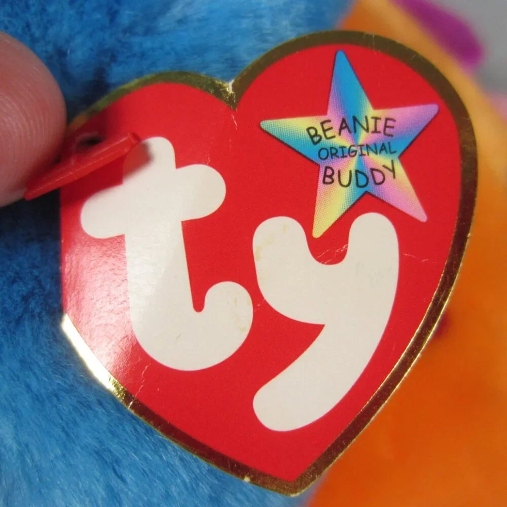 Beanie Babies‎ TY Lips The Fish Rainbow Plush Toy